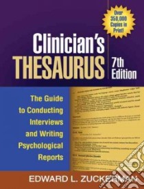 Clinician's Thesaurus libro in lingua di Zuckerman Edward L.