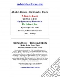 Sherlock Holmes - the Complete Novels libro in lingua di Doyle Arthur Conan Sir, Gibson Flo (NRT), Gardner Grover (NRT)