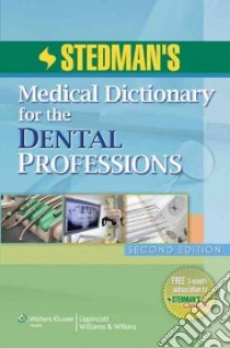Stedman's Dental Dictionary libro in lingua di Wolters Kluwer Health (COR)
