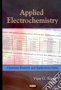 Applied Electrochemistry libro in lingua di Singh Vijay G. (EDT)