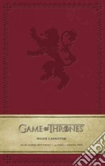Game of Thrones - House Lannister Large Ruled Journal libro in lingua di Insight Editions (COR)