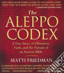 The Aleppo Codex libro in lingua di Friedman Matti, Vance Simon (NRT)