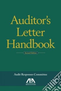 Auditor's Letter Handbook libro in lingua di Audit Responses Committee (COR)
