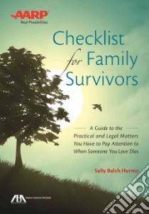 Checklist for Family Survivors libro in lingua di Hurme Sally Balch