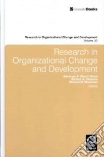 Research in Organizational Change and Development libro in lingua di Abraham B Shani