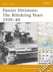 Panzer Divisions libro in lingua di Battistelli Pier Paolo