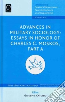 Advances in Military Sociology libro in lingua di Caforio Giuseppe (EDT)