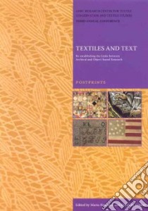 Textiles and Text libro in lingua di Hayward Maria (EDT), Kramer Elizabeth (EDT)