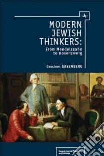 Modern Jewish Thinkers libro in lingua di Greenberg Gershon