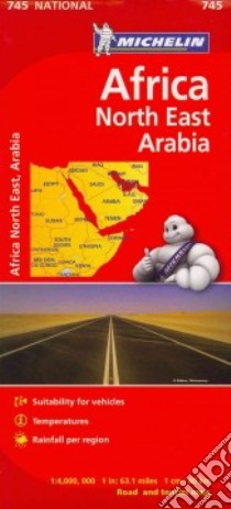 Michelin Northeast Africa & Arabia Map libro in lingua di Michelin Travel & Lifestyle (COR)