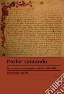 Parlar Cantando / Speaking Through Singing libro in lingua di Abramov-van Rijk Elena