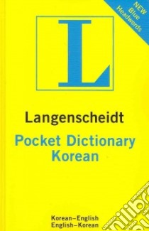 Langenscheidt Pocket Dictionary Korean libro in lingua di Langenscheidt (COR)