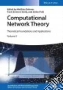 Computational Network Theory libro in lingua di Dehmer Matthias (EDT), Emmert-streib Frank (EDT), Pickl Stefan (EDT)