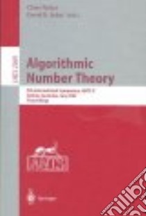 Algorithmic Number Theory libro in lingua di Fieker Claus (EDT), Kohel David R. (EDT)