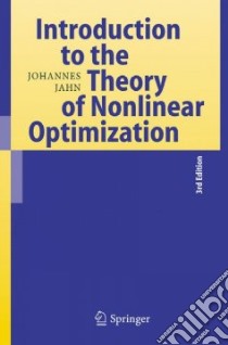 Introduction to the Theory of Nonlinear Optimization libro in lingua di Jahn Johannes