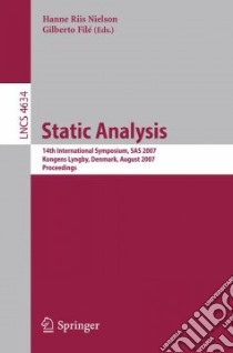 Static Analysis libro in lingua di Riis Nielson Hanne (EDT), File Gilberto (EDT)