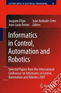 Informatics in Control, Automation and Robotics libro in lingua di Filipe Joaquim (EDT), Ferrier Jean-Louis (EDT), Andrade-cetto Juan (EDT)