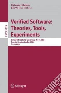 Verified Software libro in lingua di Shankar Natarajan (EDT), Woodcock Jim (EDT)