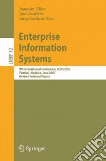 Enterprise Information Systems libro in lingua di Filipe Joaquim (EDT), Cordeiro Jose (EDT), Cardoso Jorge (EDT)
