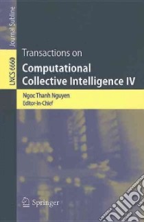 Transactions on Computational Collective Intelligence IV libro in lingua di Nguyen Ngoc Thanh (EDT)