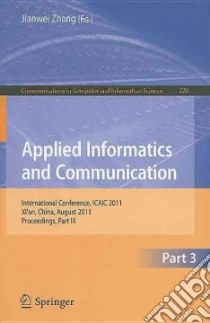 Applied Informatics and Communication libro in lingua di Zhang Jianwei (EDT)