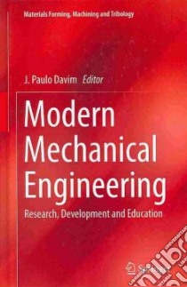 Modern Mechanical Engineering libro in lingua di Davim J. Paulo (EDT)