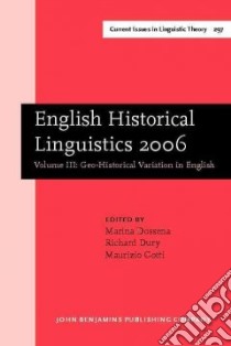 Geo-Historical Variation in English libro in lingua di Dossena Marina (EDT), Dury Richard (EDT), Gotti Maurizio (EDT)