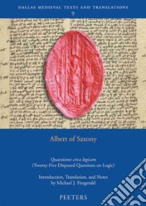 Albert of Saxony libro in lingua di Fitzgerald Michael J. (INT)