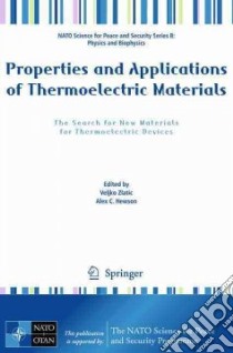 Properties and Applications of Thermoelectric Materials libro in lingua di Zlatic Veljko (EDT), Hewson Alex C. (EDT)