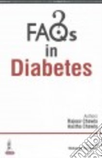 Faqs in Diabetes libro in lingua di Chawla Rajeev, Chawla Aastha