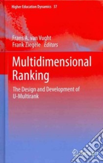 Multidimensional Ranking libro in lingua di Van Vught Frans A. (EDT), Ziegele Frank (EDT)
