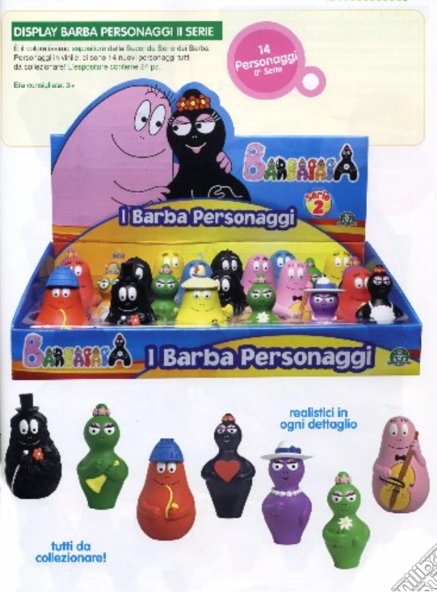 Giochi Preziosi Barbapapa - Coppia Di Personaggi In Gomma Alti 8 Cm, Assortiti (1 Pezzo), Modelli Colori Vari