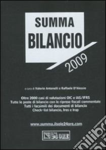 Summa bilancio 2009 libro di Antonelli V. (cur.); D'Alessio R. (cur.)