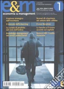 Economia & management. Vol. 1 libro