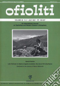 Ofioliti. An international journal on ophiolites and modern oceanic lithosphere (2021). Vol. 46/2 libro