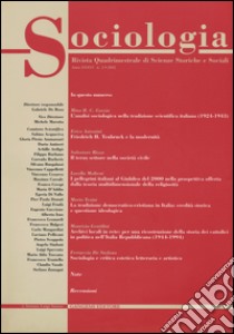 Sociologia. Rivista quadrimestrale di scienze storiche e sociali (2002). Vol. 2 libro di De Rosa Gabriele