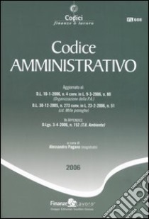 Codice amministrativo libro di Pagano A. (cur.)