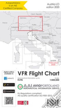 Avioportolano. VFR flight chart LO Austria. ICAO annex 4 - EU-Regulations compliant. Ediz. italiana e inglese libro di Medici Guido