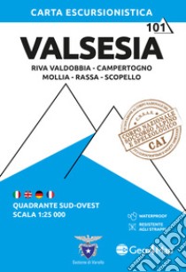 Valsesia sud-ovest. Riva Valdobbia, Campertogno, Mollia, Rassa, Scopello 1:25.000 libro